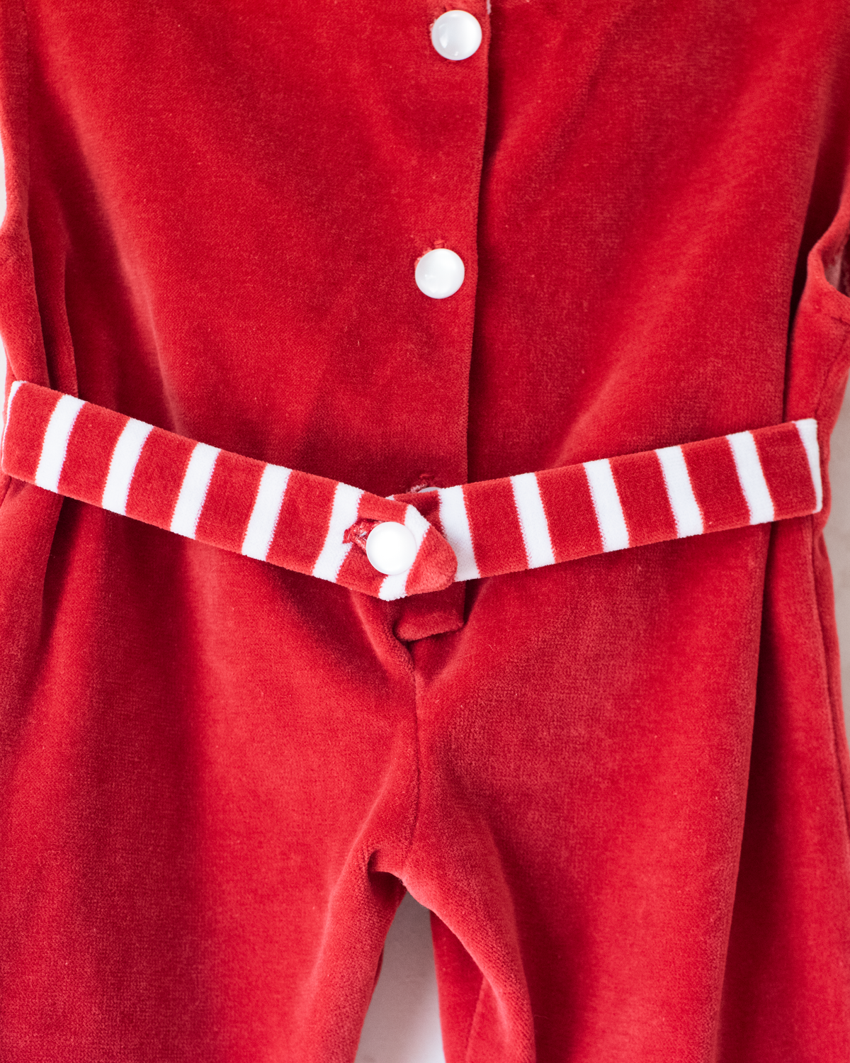 Red velvet jumpsuit | 6-9 months