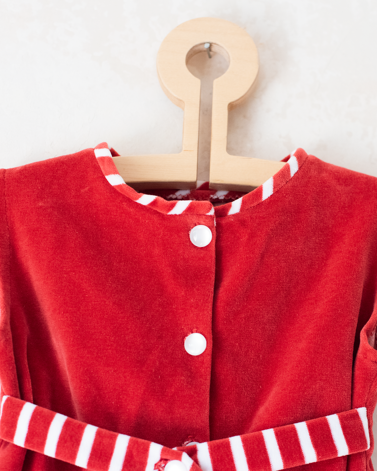 Red velvet jumpsuit | 6-9 months