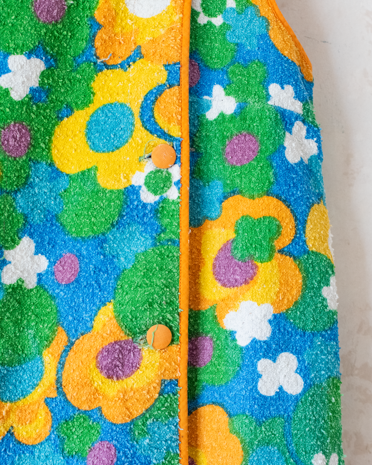 70s floral towel dress | 8-9 years