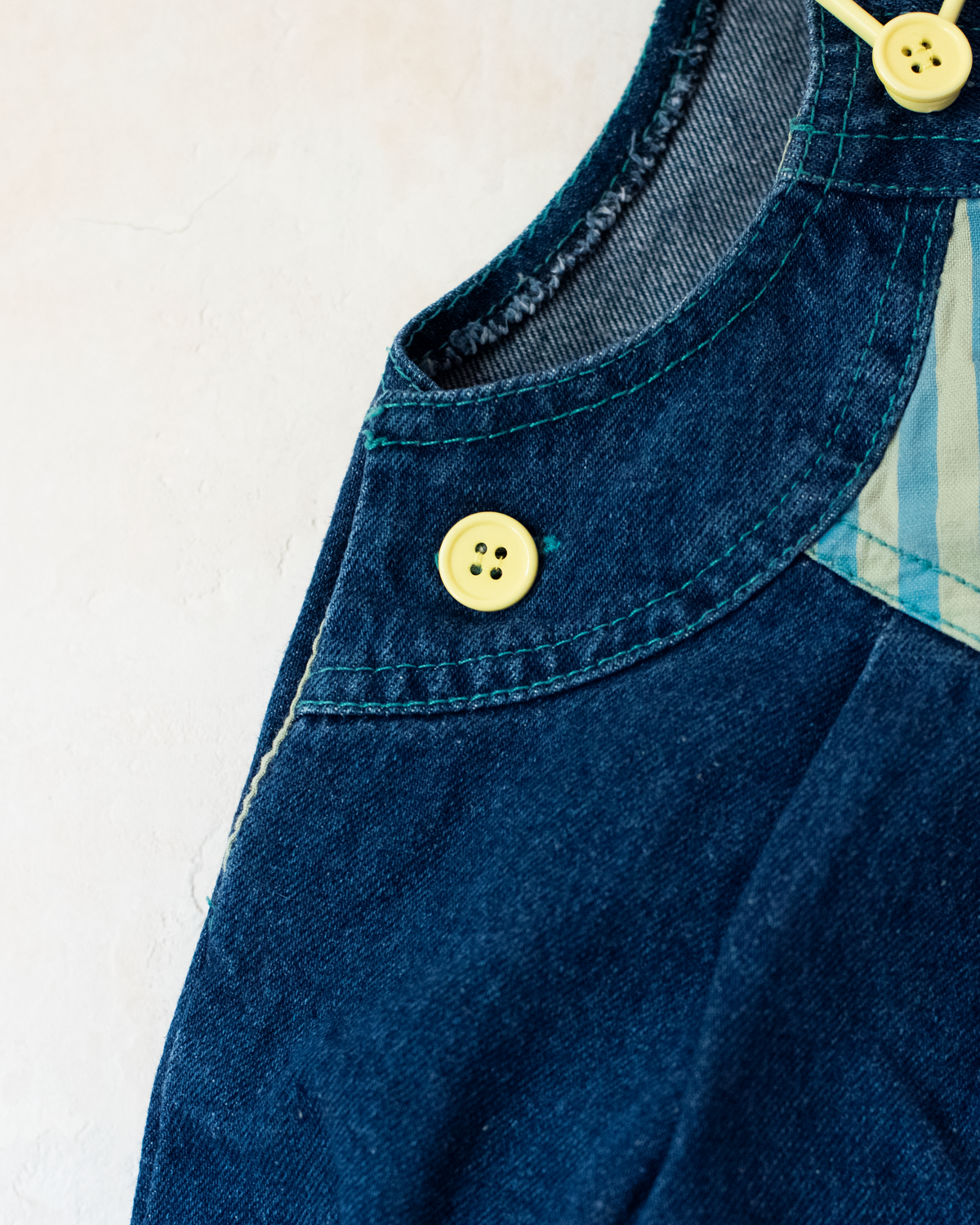 80s denim overalls | 6-9 months
