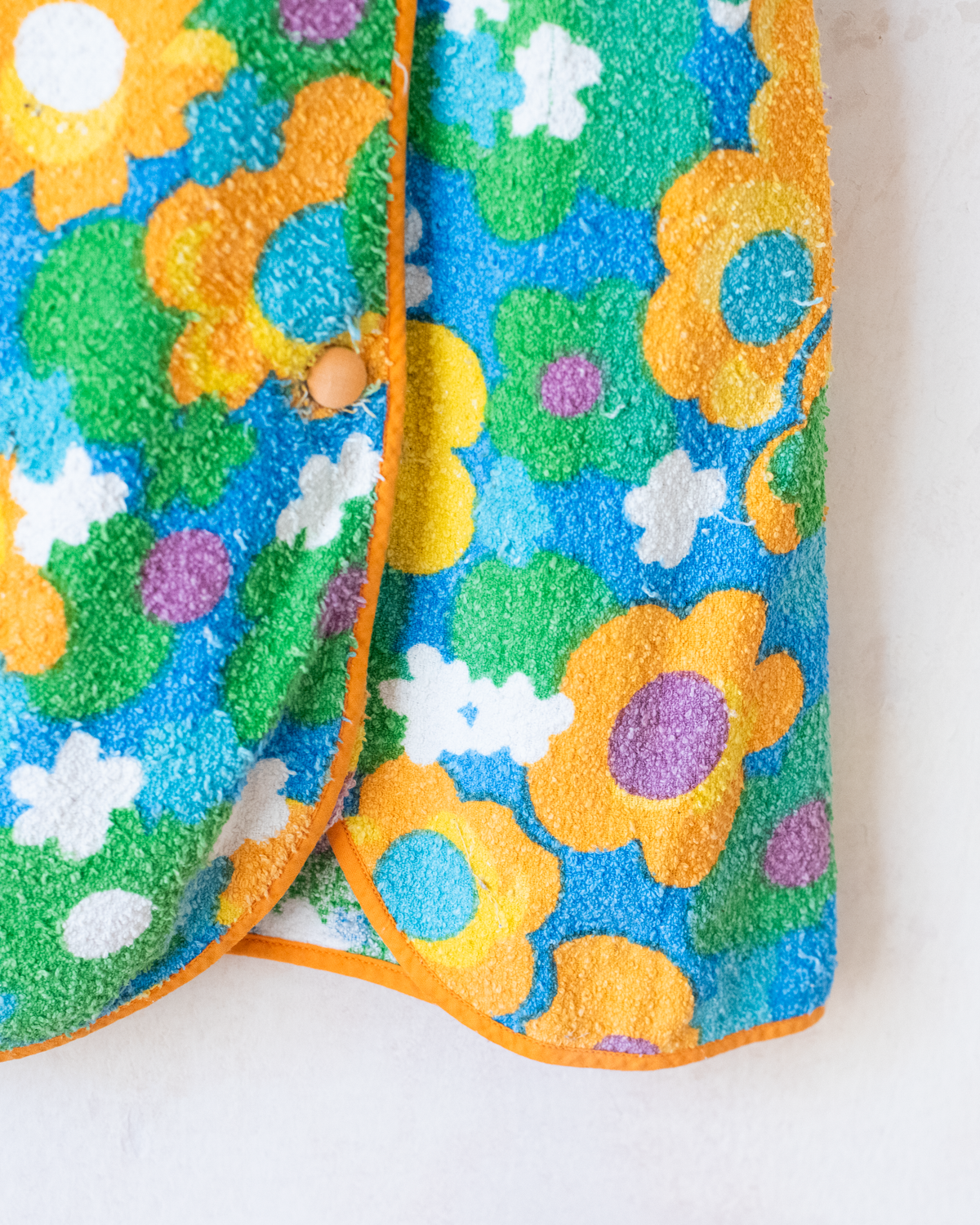 70s floral towel dress | 8-9 years