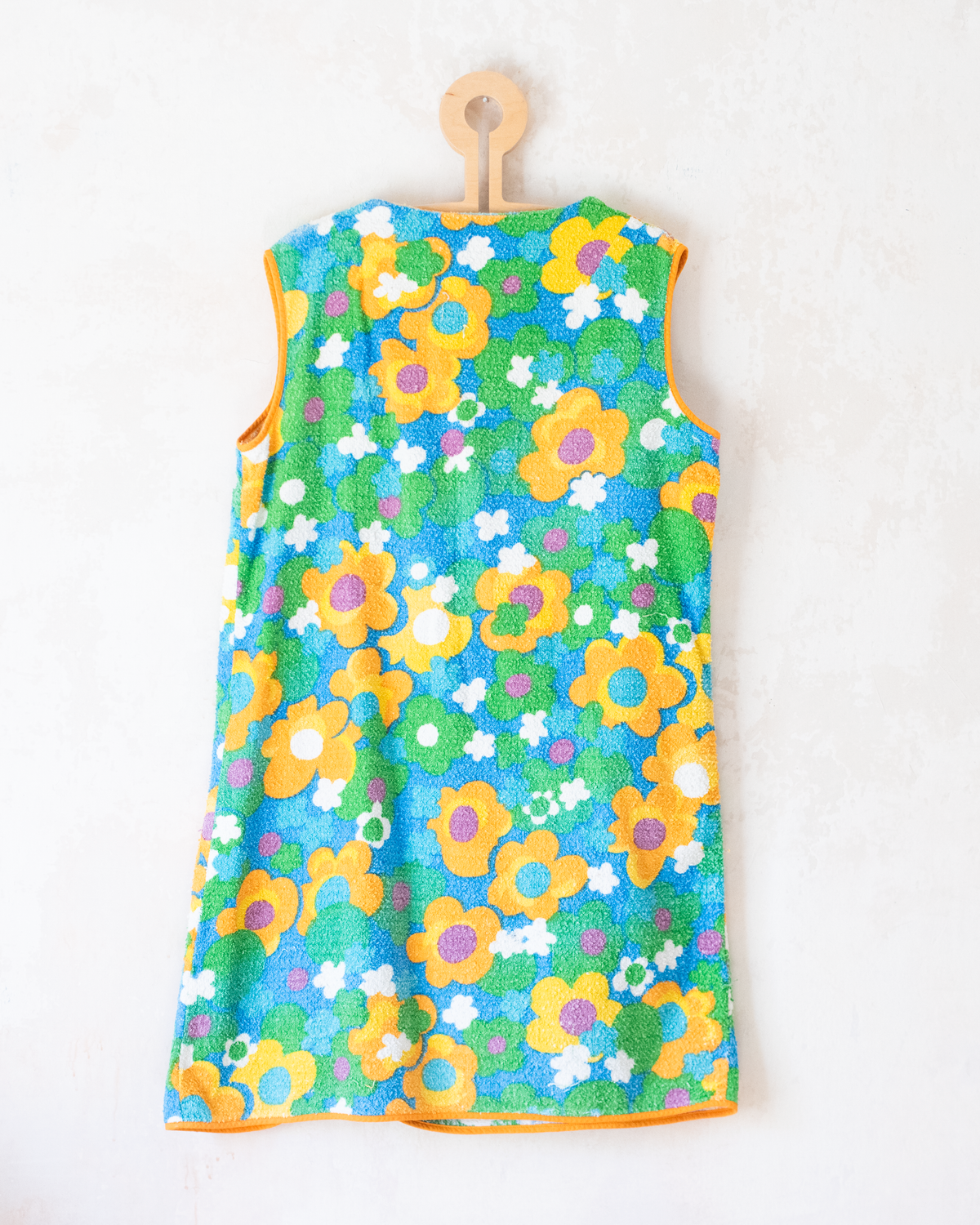70s floral towel dress | 8-9 years
