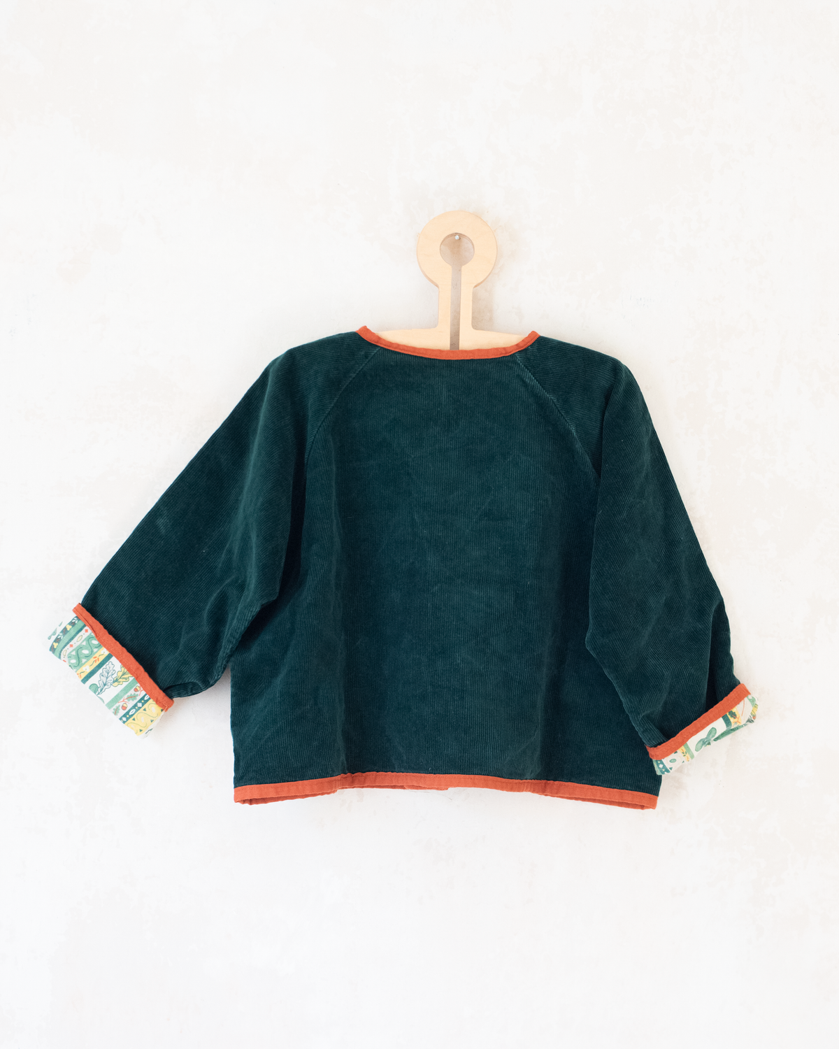 Reversible jacket with leaves, acorns and corduroy | 5-6 years