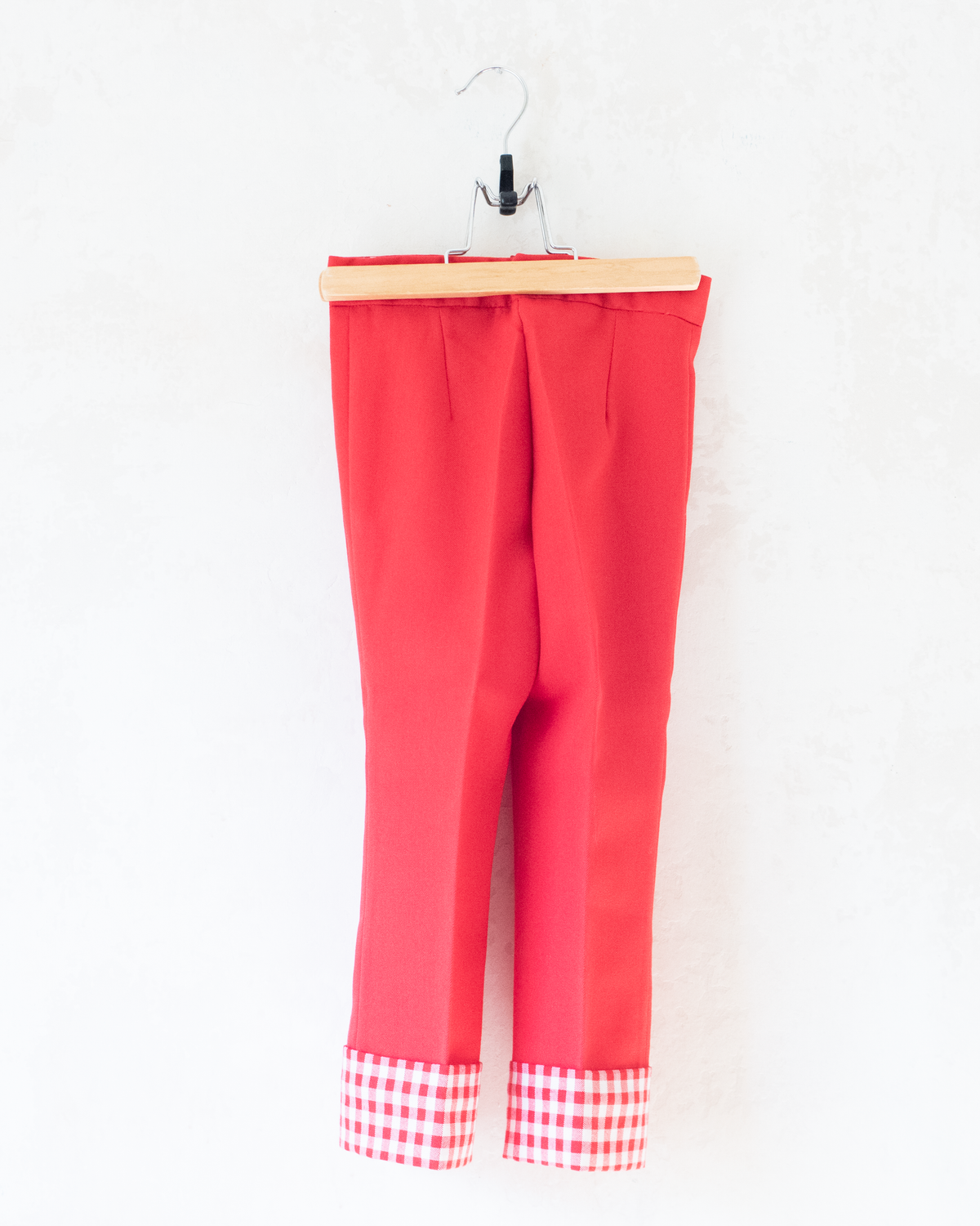 Red and Checkered Jacket and Pants | French Deadstock | 3-4 Years