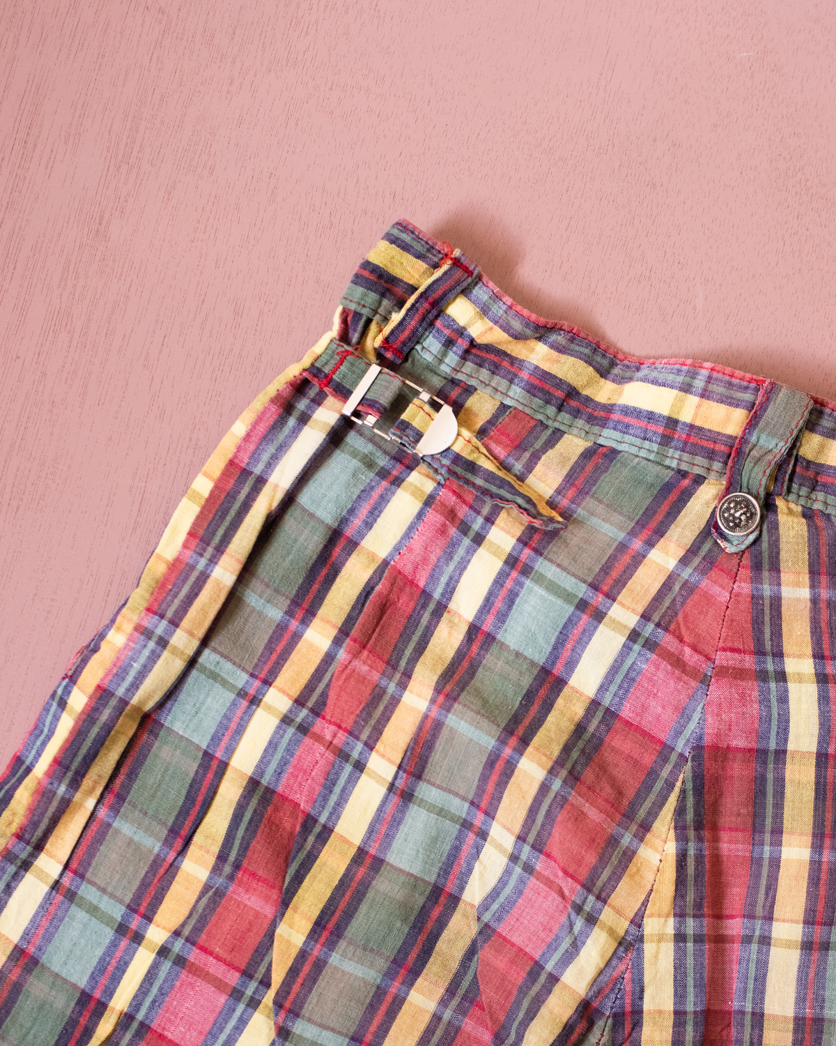 Red Moda Plaid Pants | 13-14 Years