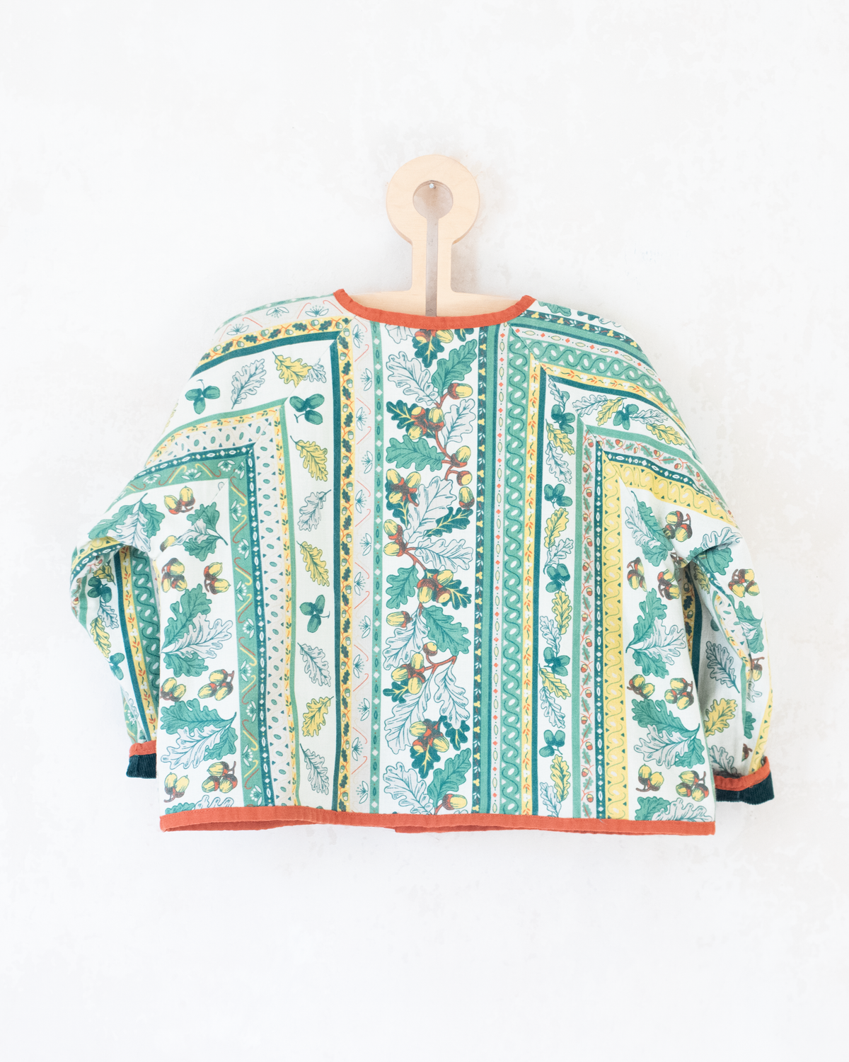 Reversible jacket with leaves, acorns and corduroy | 5-6 years