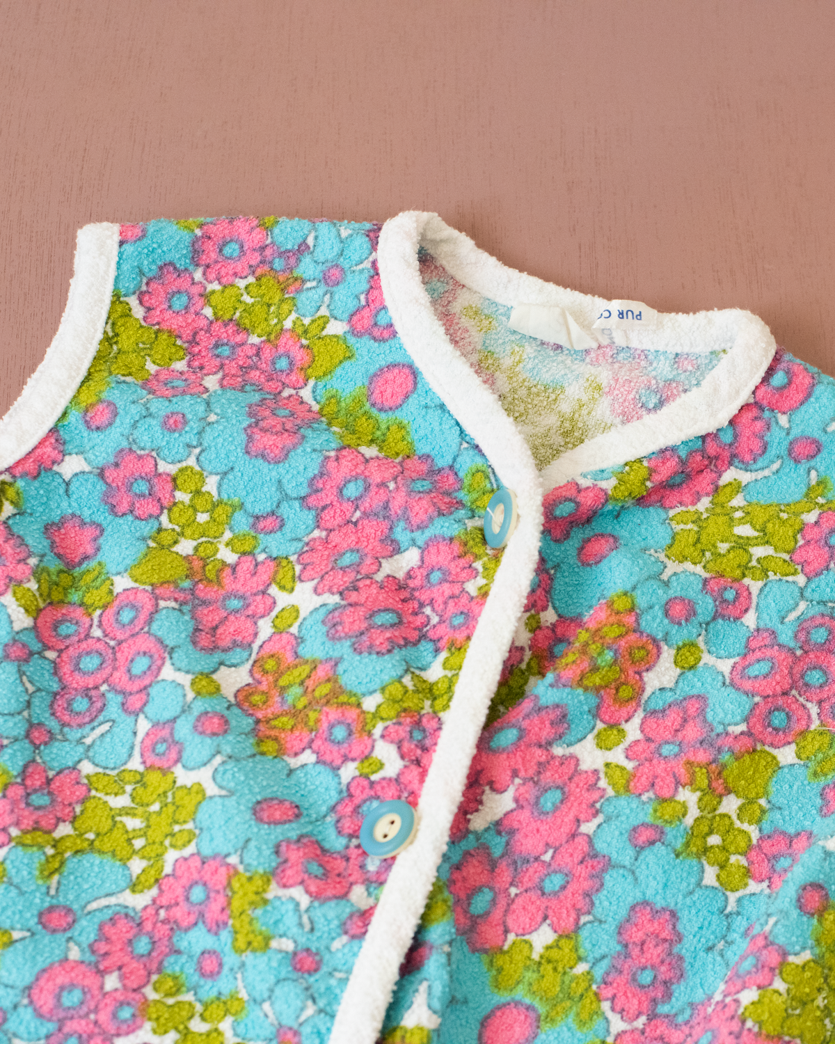 French floral terry tunic | 4-6 years