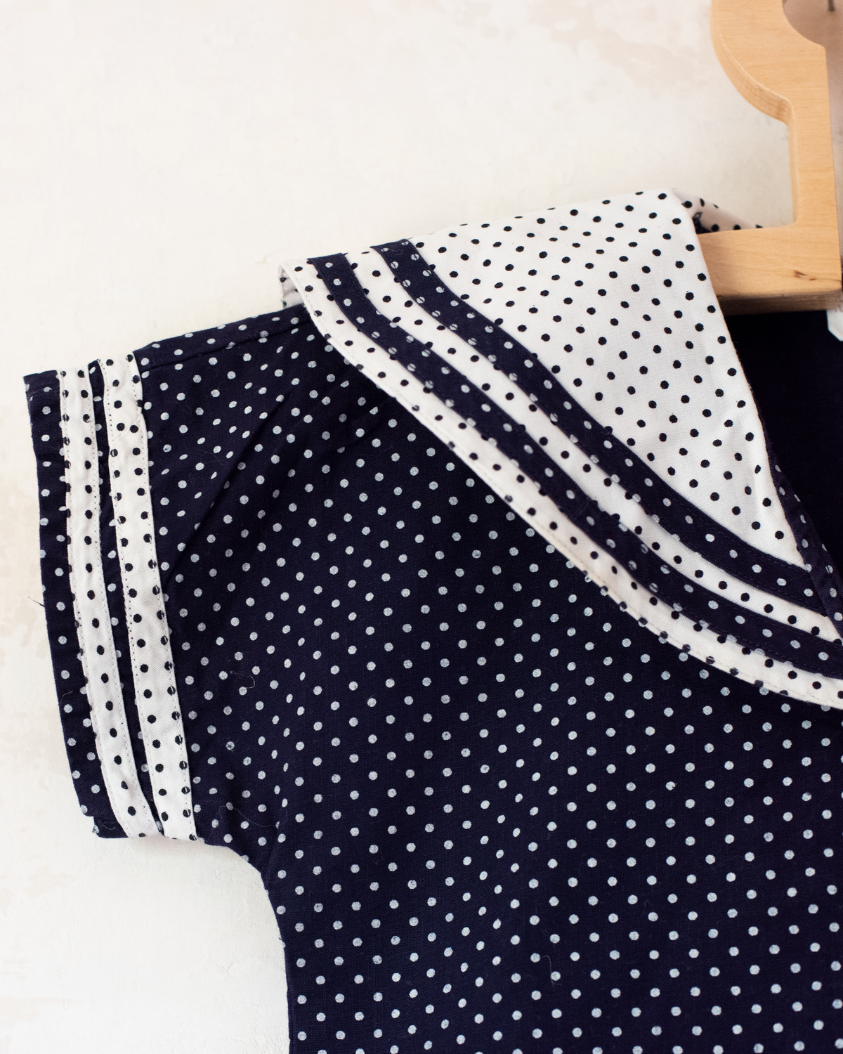 Blue dotted sailor set | 3-4 years
