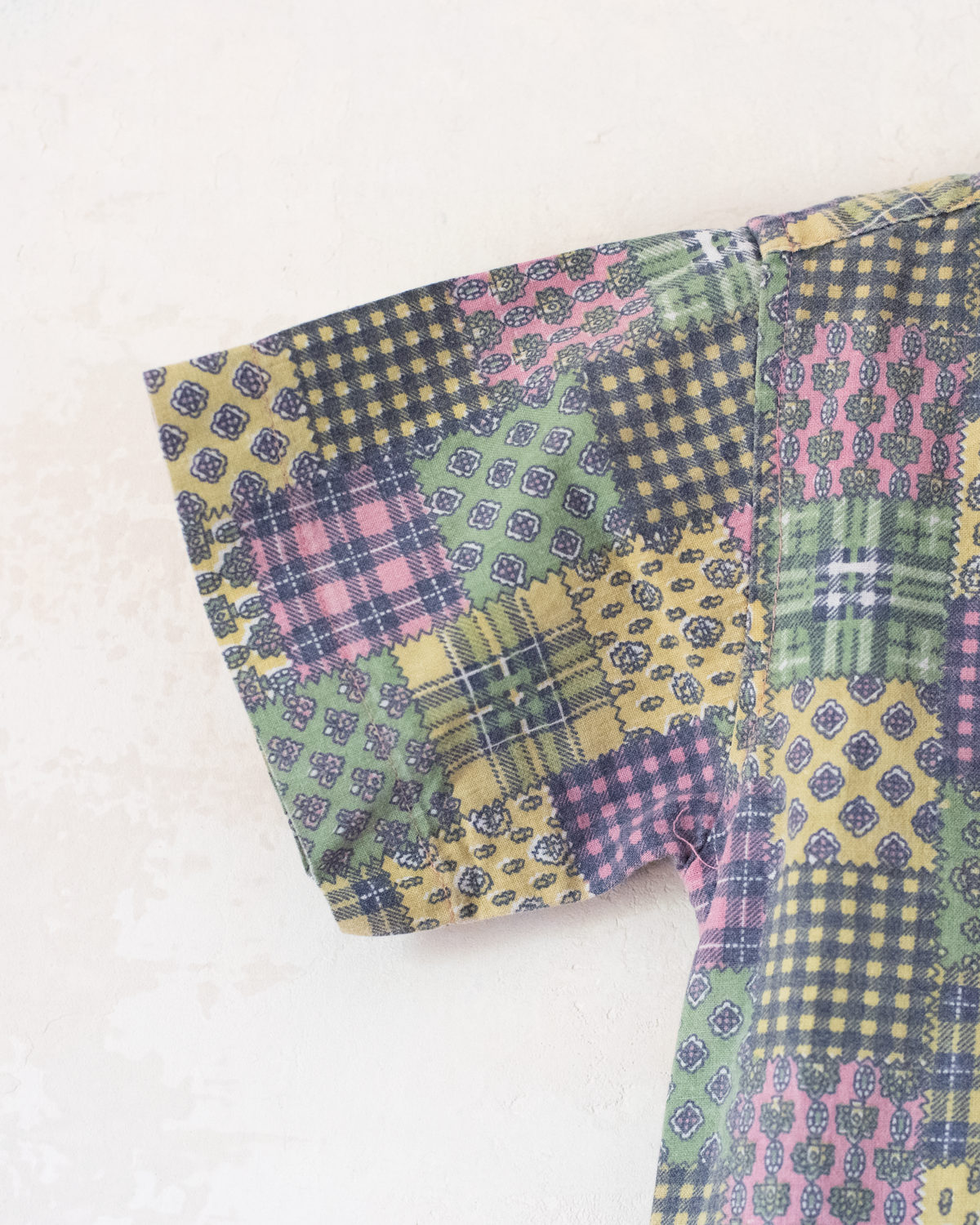Nostalgic patchwork button-down shirt | 2-3 years
