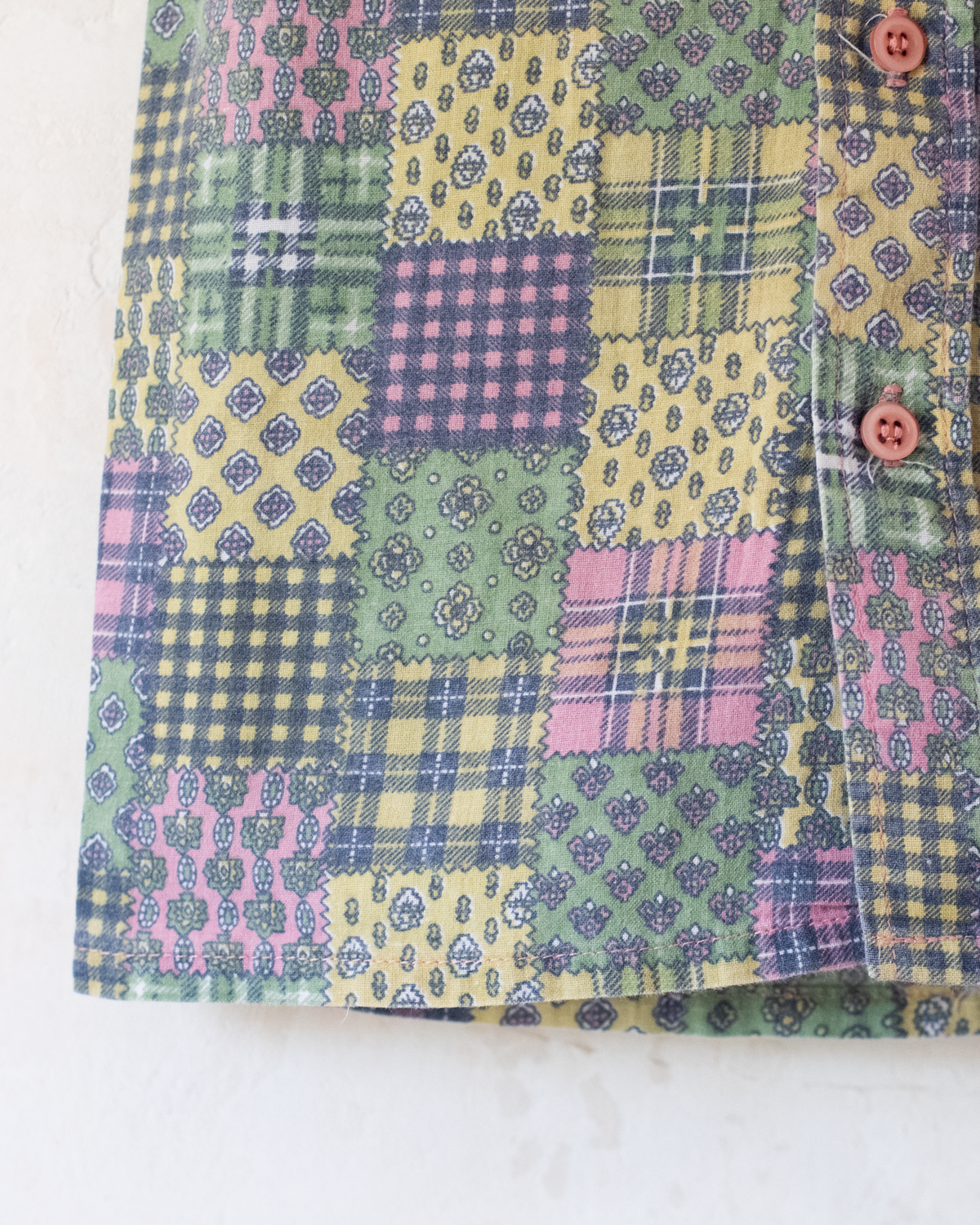 Nostalgic patchwork button-down shirt | 2-3 years