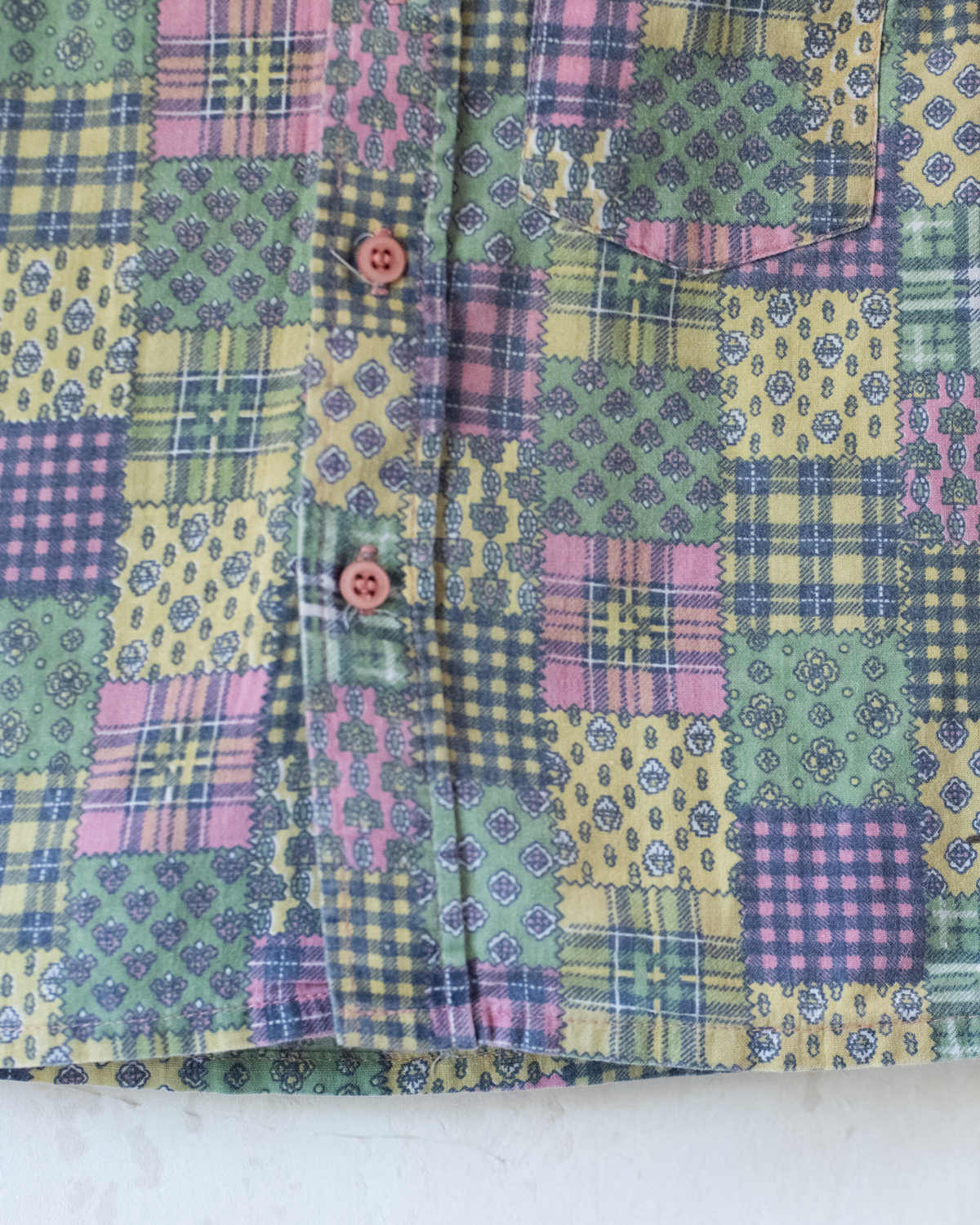 Nostalgic patchwork button-down shirt | 2-3 years