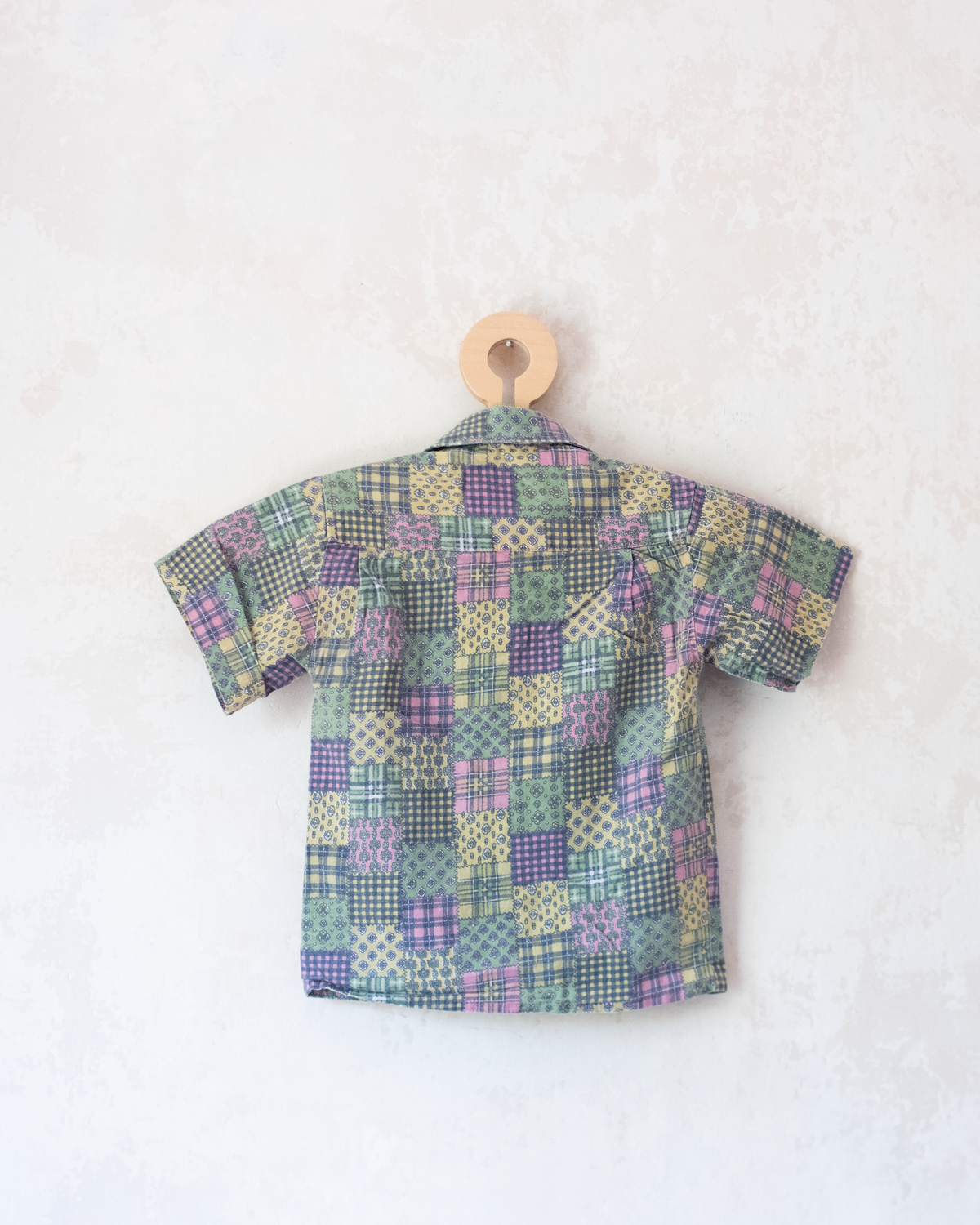 Nostalgic patchwork button-down shirt | 2-3 years