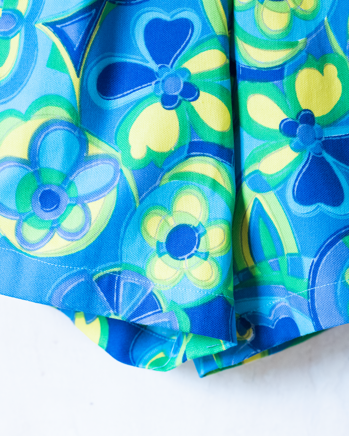 Colorful overalls in shades of turquoise and yellow | Dead stock from the seventies | 7-8 years