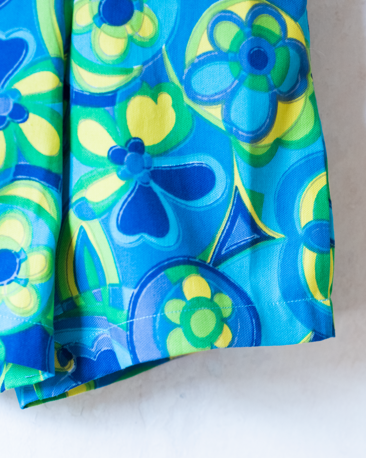 Colorful overalls in shades of turquoise and yellow | Dead stock from the seventies | 7-8 years