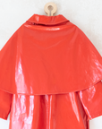 מעיל גשם אדום רחב עם פונצ׳ו | 8-9 שנים