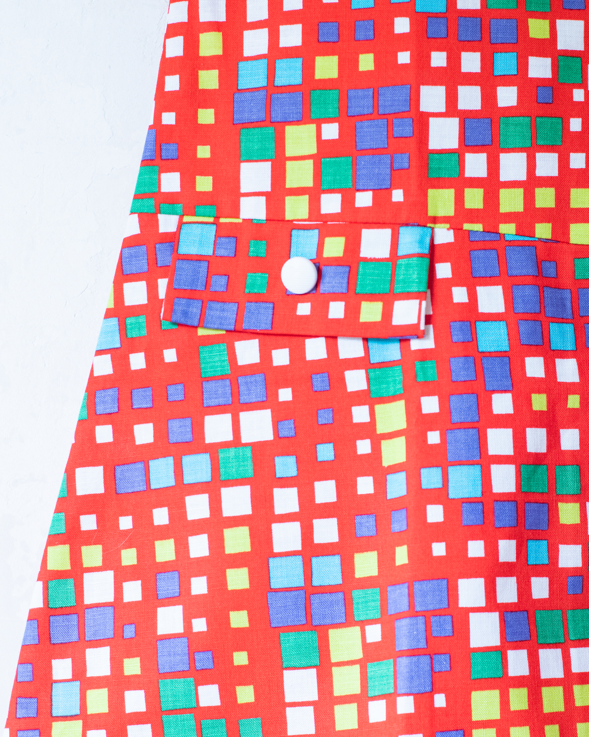 Colorful plaid dress | Deadstock from the 70s | 8-9 years