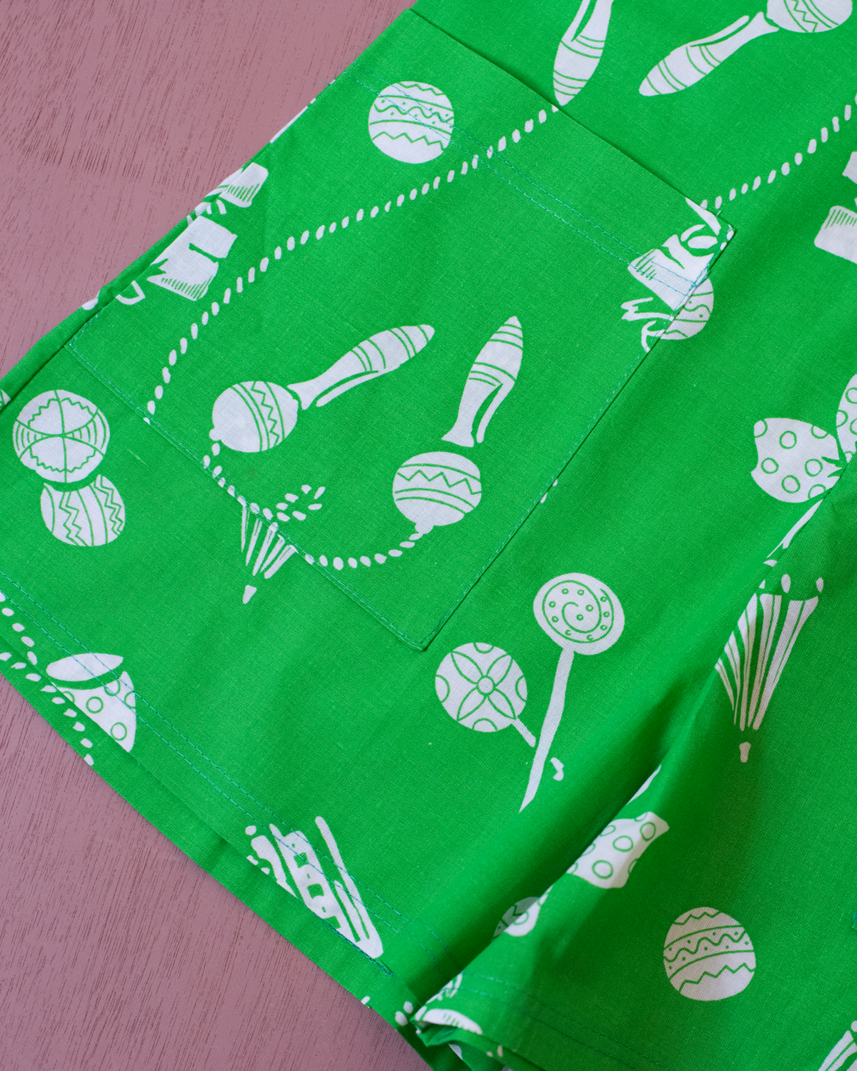 Summer green overalls with prints | 10-11 years
