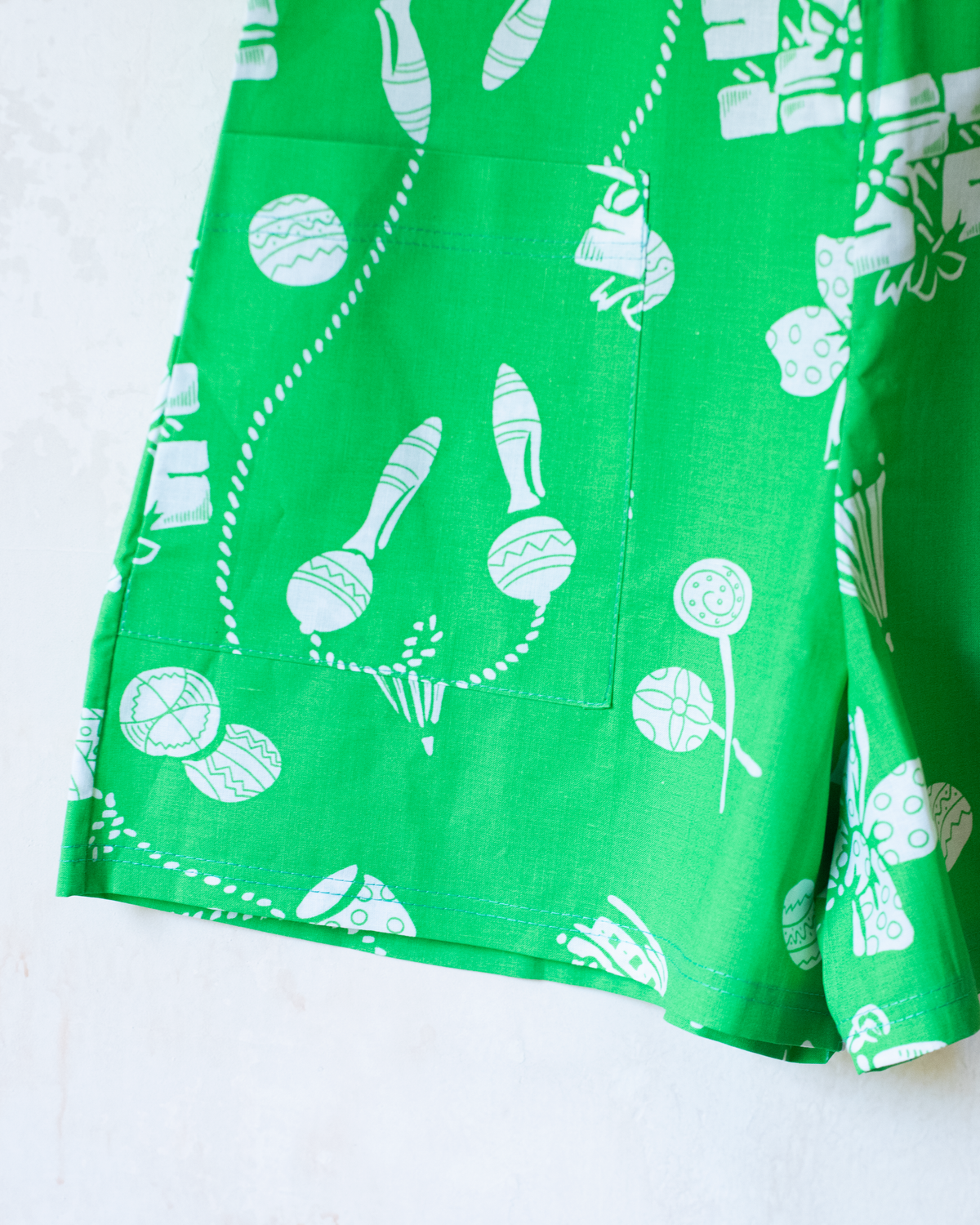Summer green overalls with prints | 10-11 years