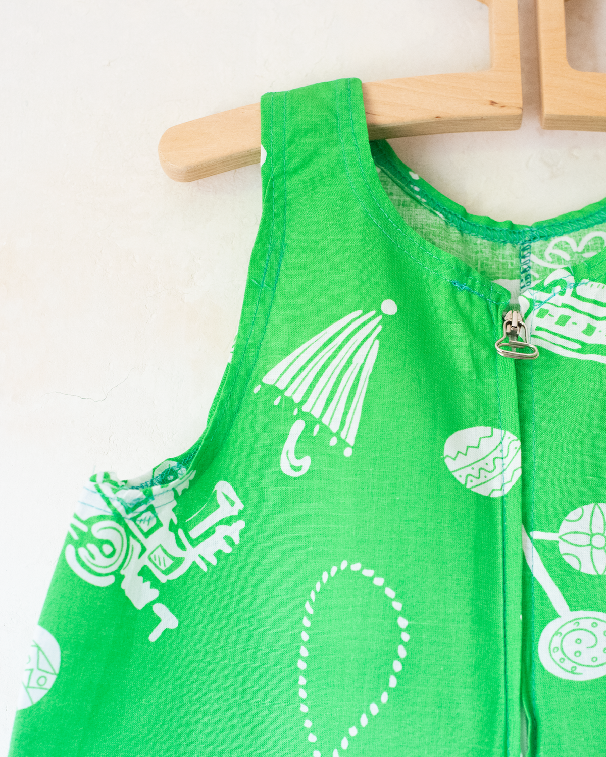 Summer green overalls with prints | 10-11 years