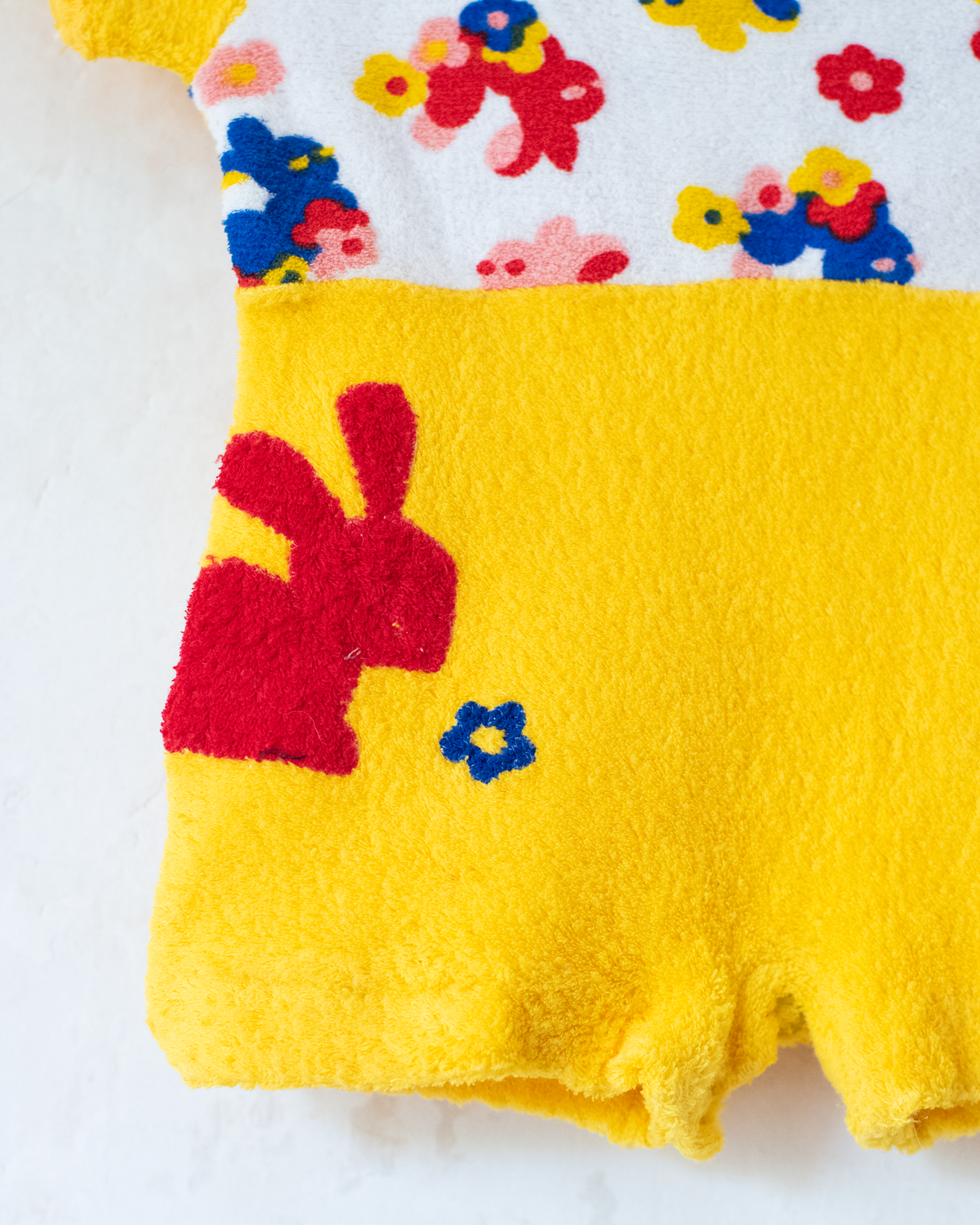 Towelling overall with bunnies | 0-3 months