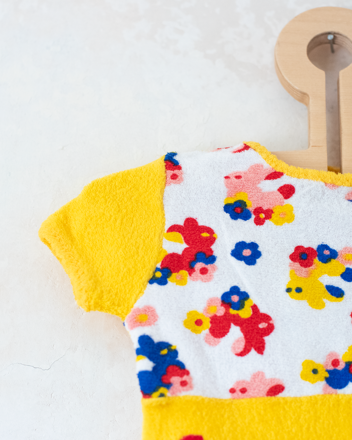 Towelling overall with bunnies | 0-3 months
