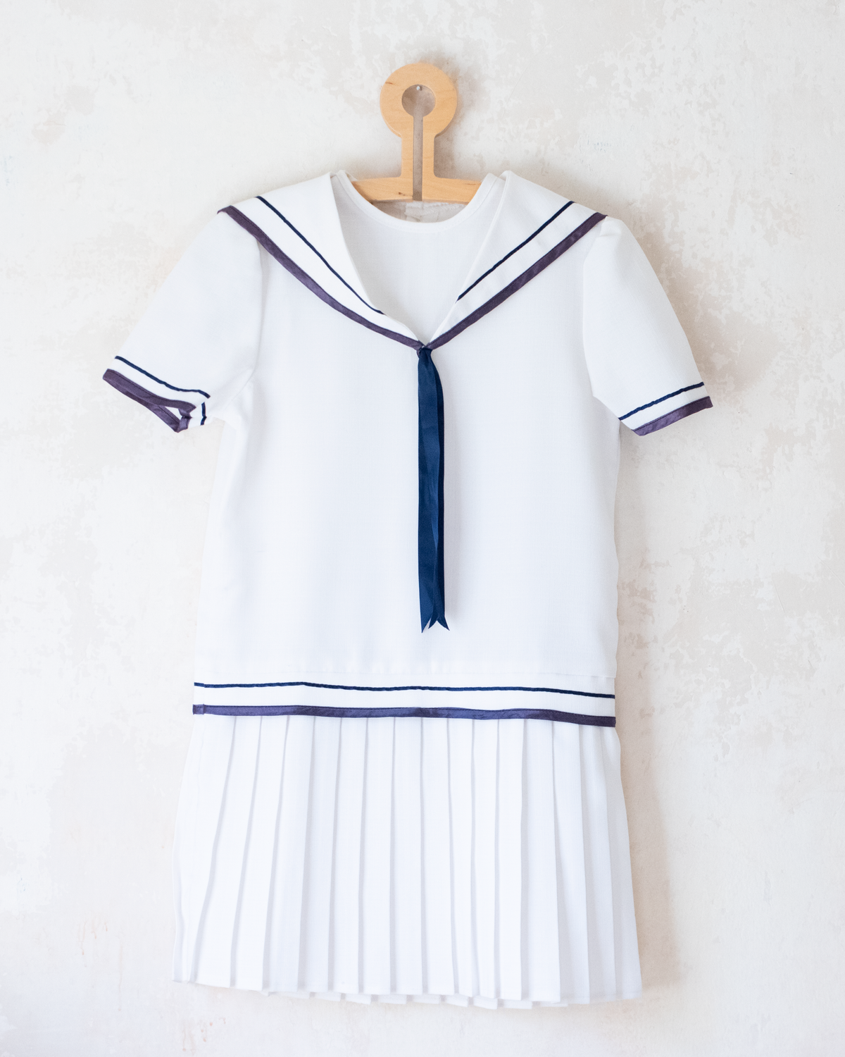 White sailor dress from England | 7-9 years
