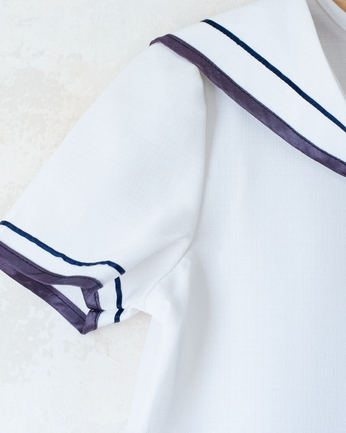 White sailor dress from England | 7-9 years