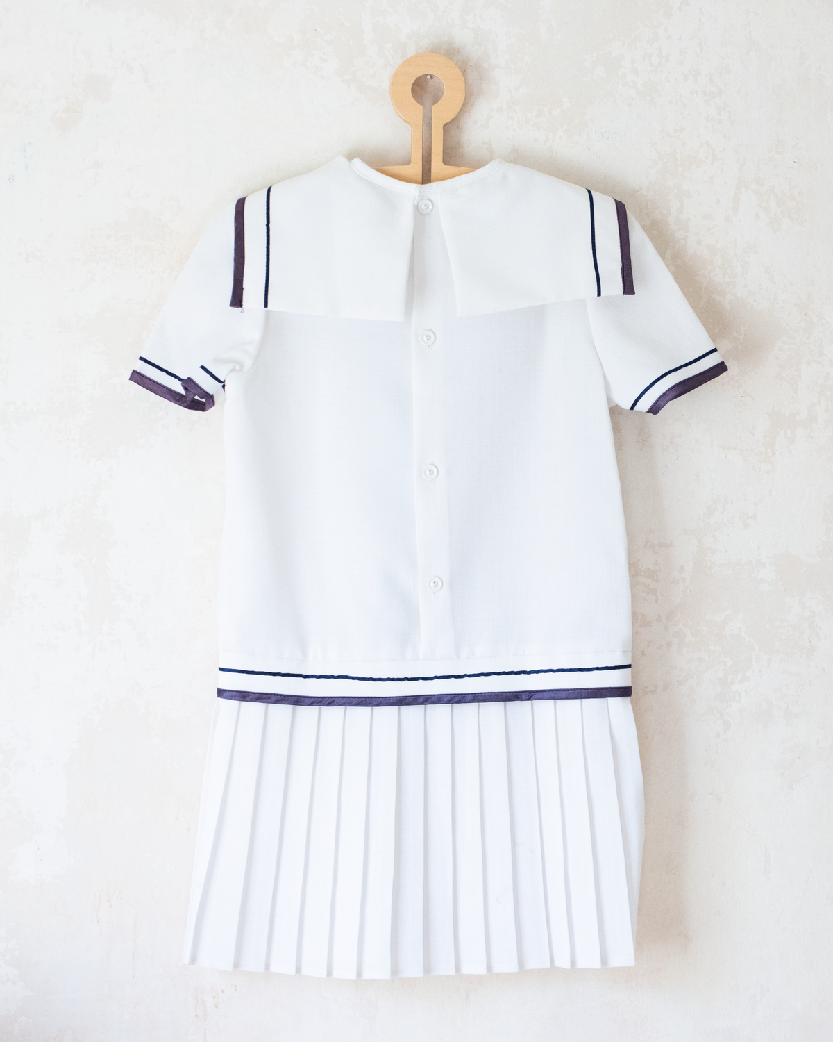 White sailor dress from England | 7-9 years