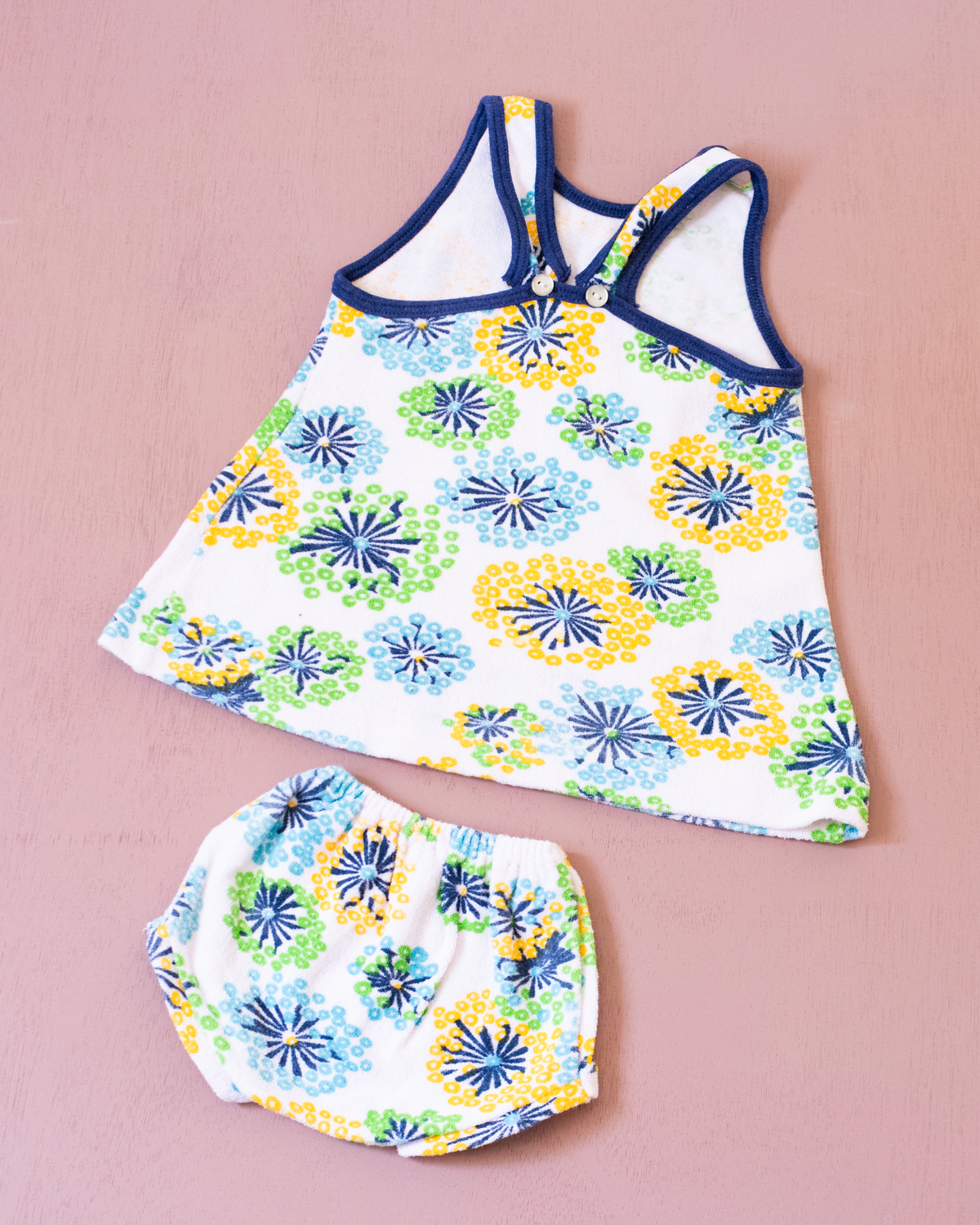 French floral towelling set | 3-6 months