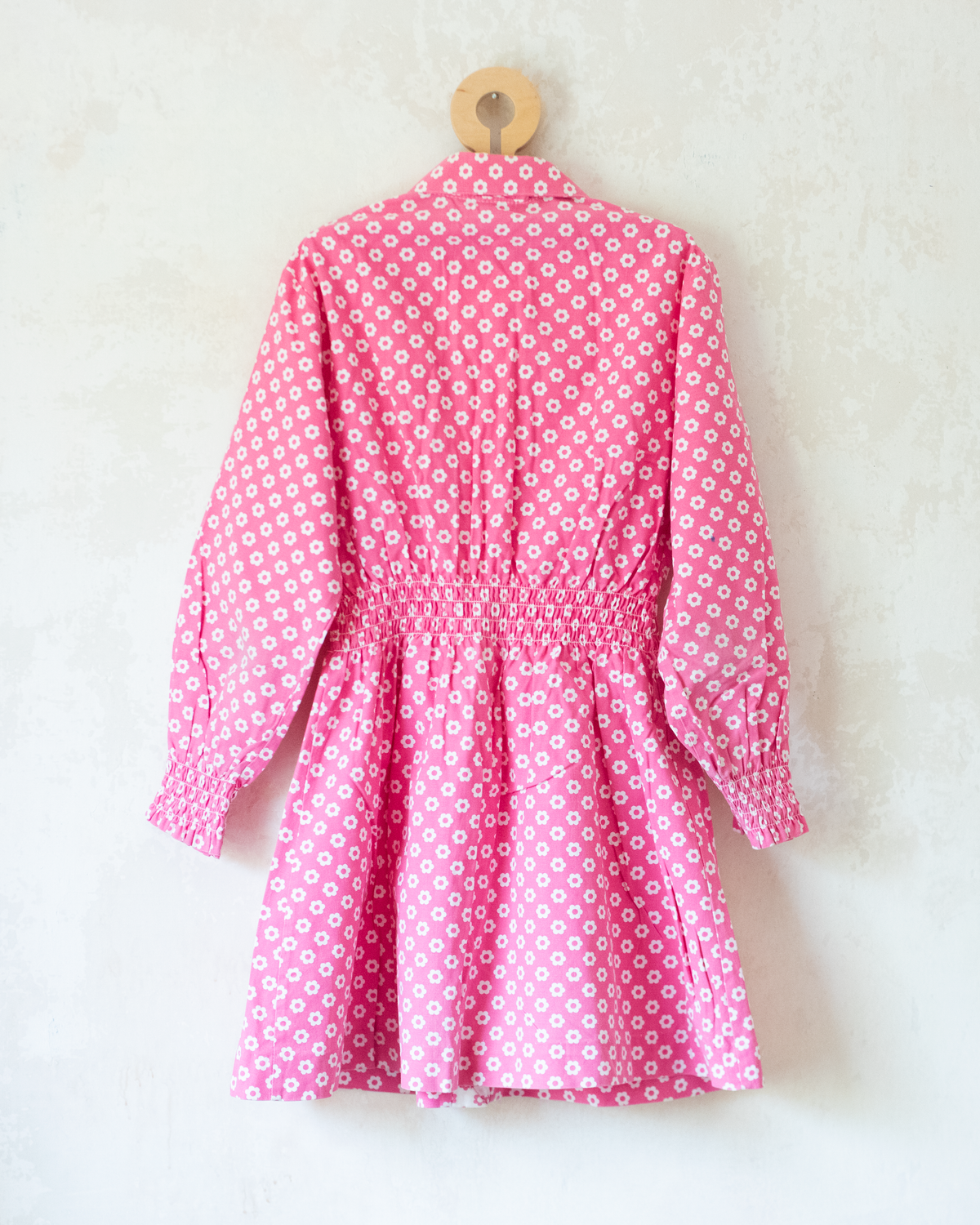 Pink floral tunic from the sixties | 9-10 years