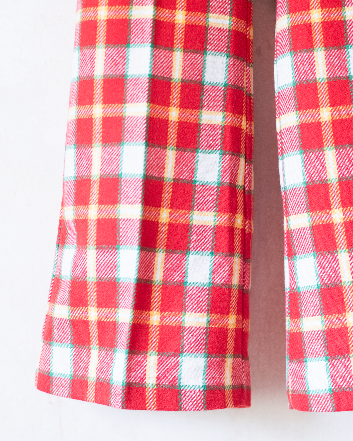 Red Plaid Wool Pants | French Deadstock | 5-6 Years