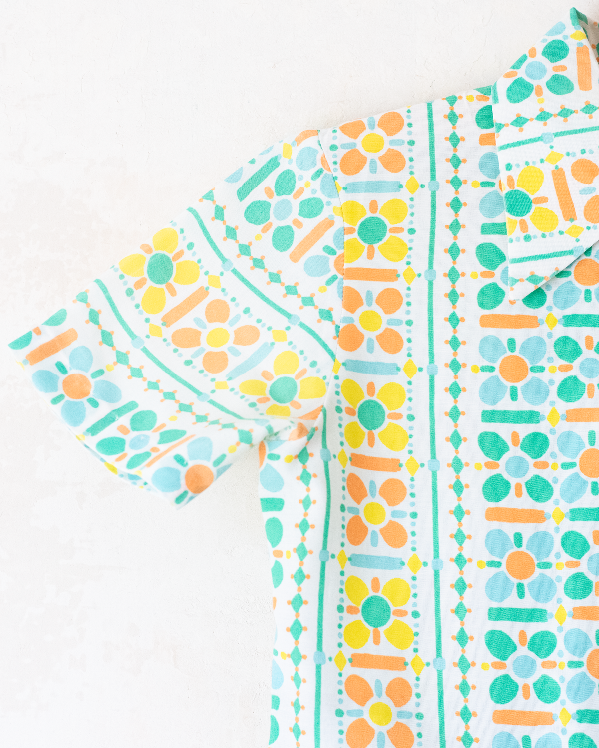 Floral dress with pleats | Deadstock French from the seventies | 5-6 years