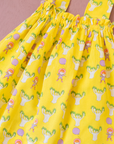 Yellow dress with baobab trees and girls | 12-18 months