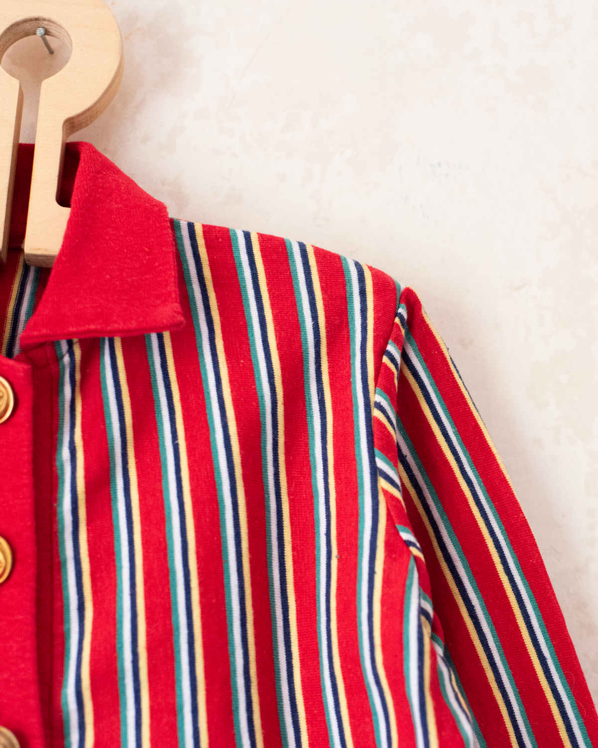 Striped top with gold buttons and anchors | 6-7 years