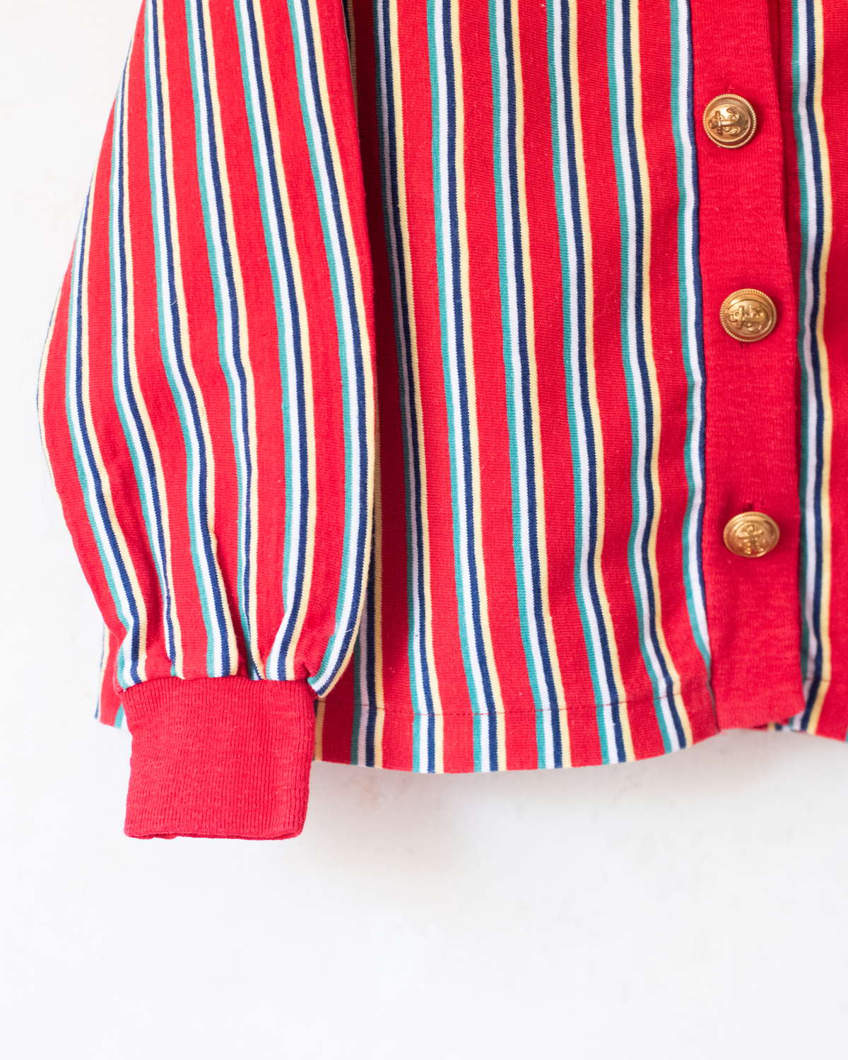Striped top with gold buttons and anchors | 6-7 years
