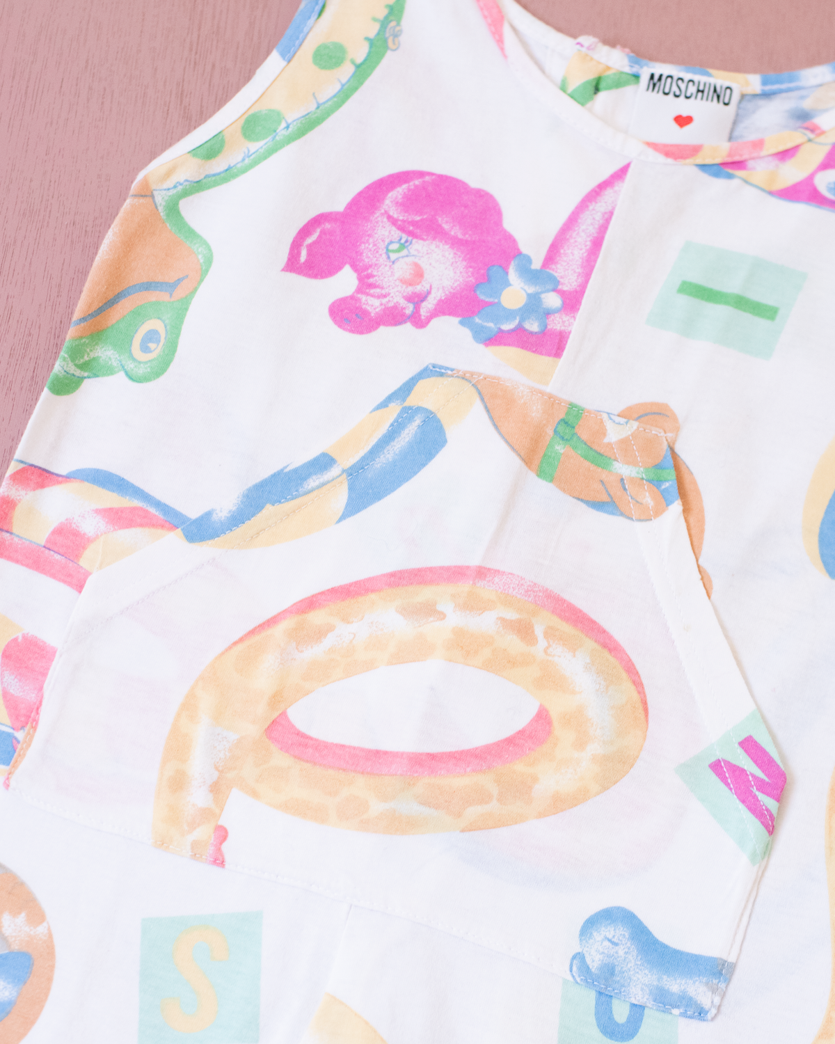 Colorful vintage Moschino romper | 6-9 months