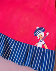 Red embroidered tank top from the 1950s | 18-24 months