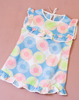Colorful circle dress | French deadstock from the Sixties | 18-24 months