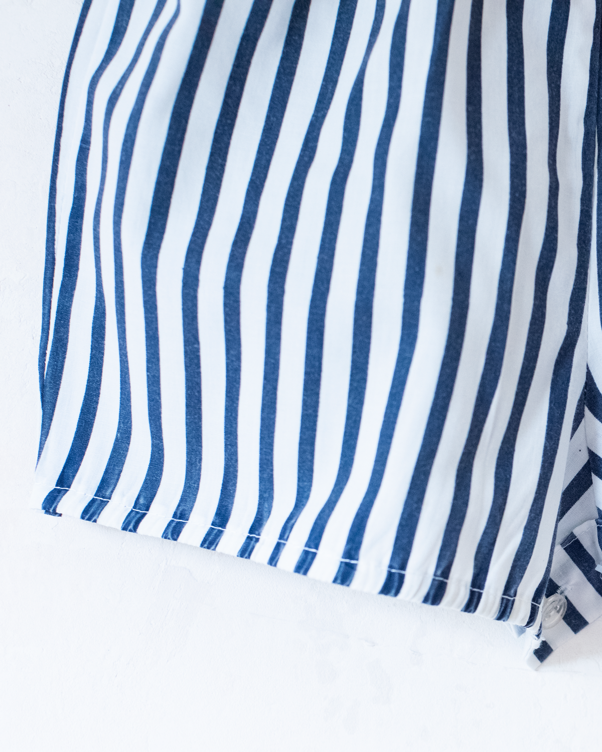 Striped overalls with embroidered boat collar | 6-9 months