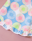 Colorful circle dress | French deadstock from the Sixties | 18-24 months