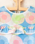 Colorful circle dress | French deadstock from the Sixties | 18-24 months