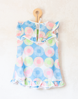 Colorful circle dress | French deadstock from the Sixties | 18-24 months