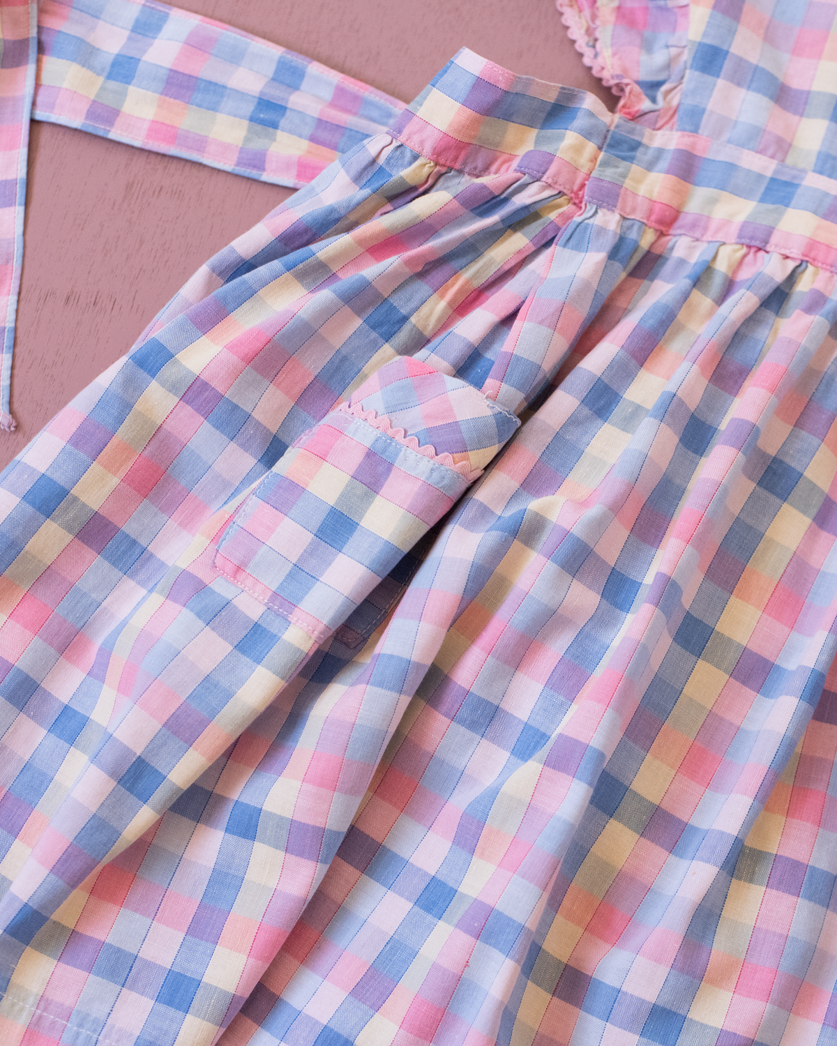 Plaid dress from the 60s | 3-4 years