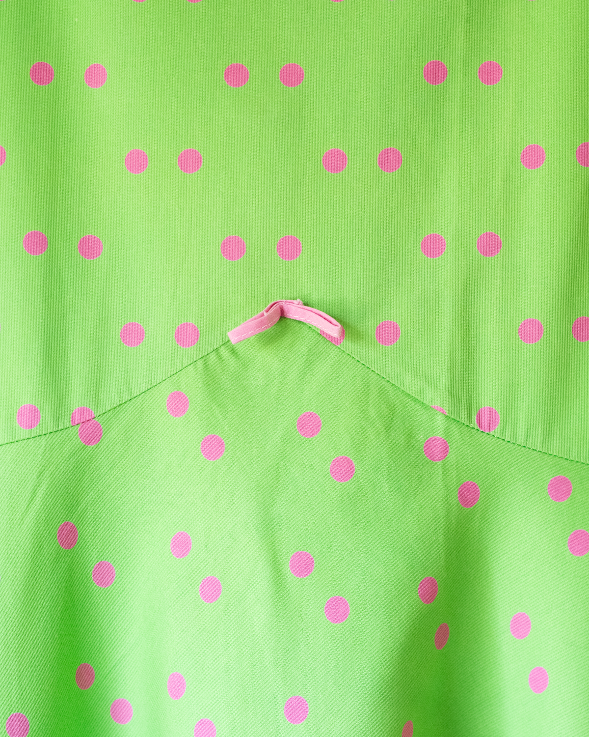 Green dress with pink dots | 5-6 years