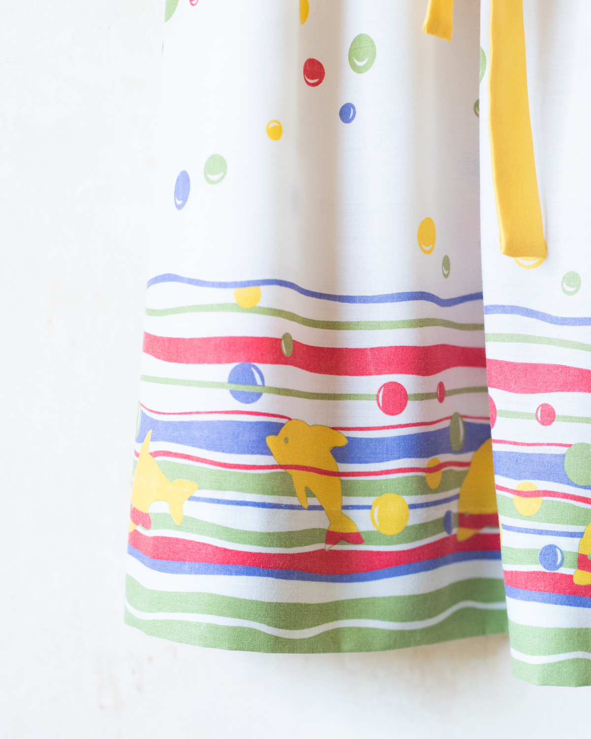 Dolphins and Bubbles Dress | Italian Dead Stock | 6-7 Years