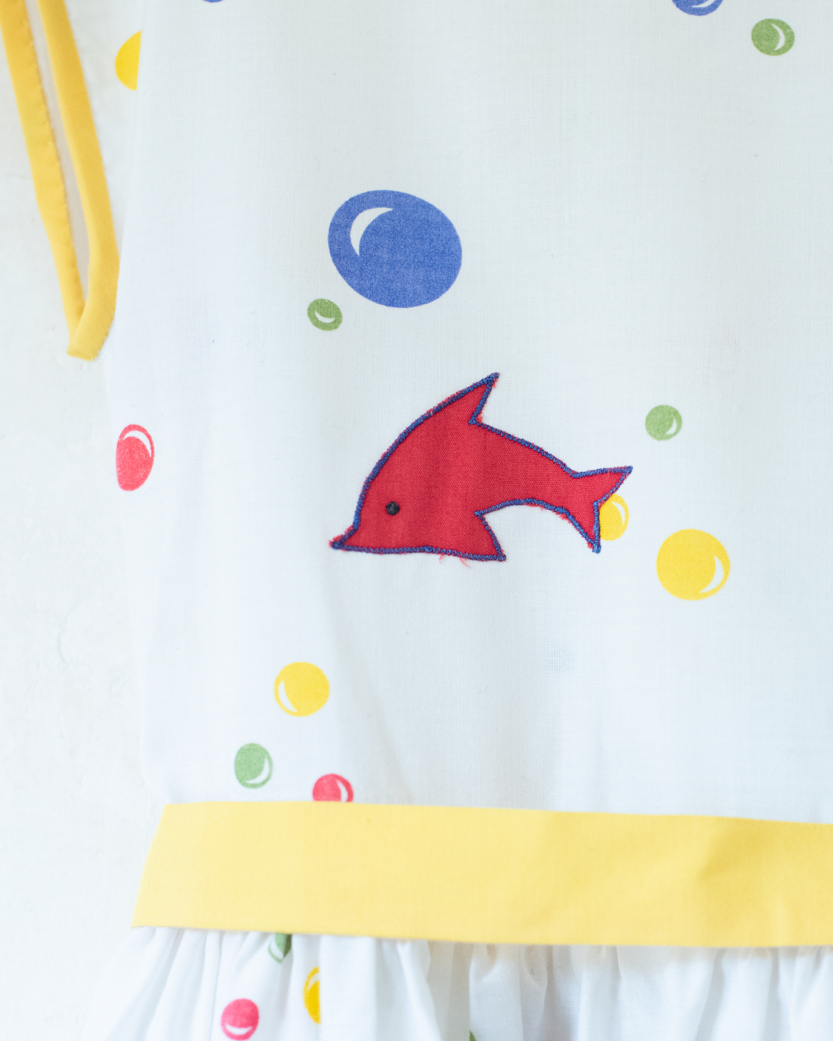 Dolphins and Bubbles Dress | Italian Dead Stock | 6-7 Years