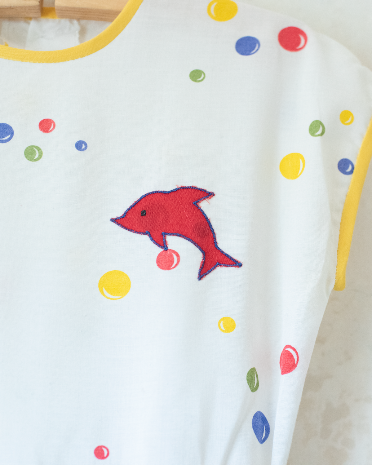 Dolphins and Bubbles Dress | Italian Dead Stock | 6-7 Years