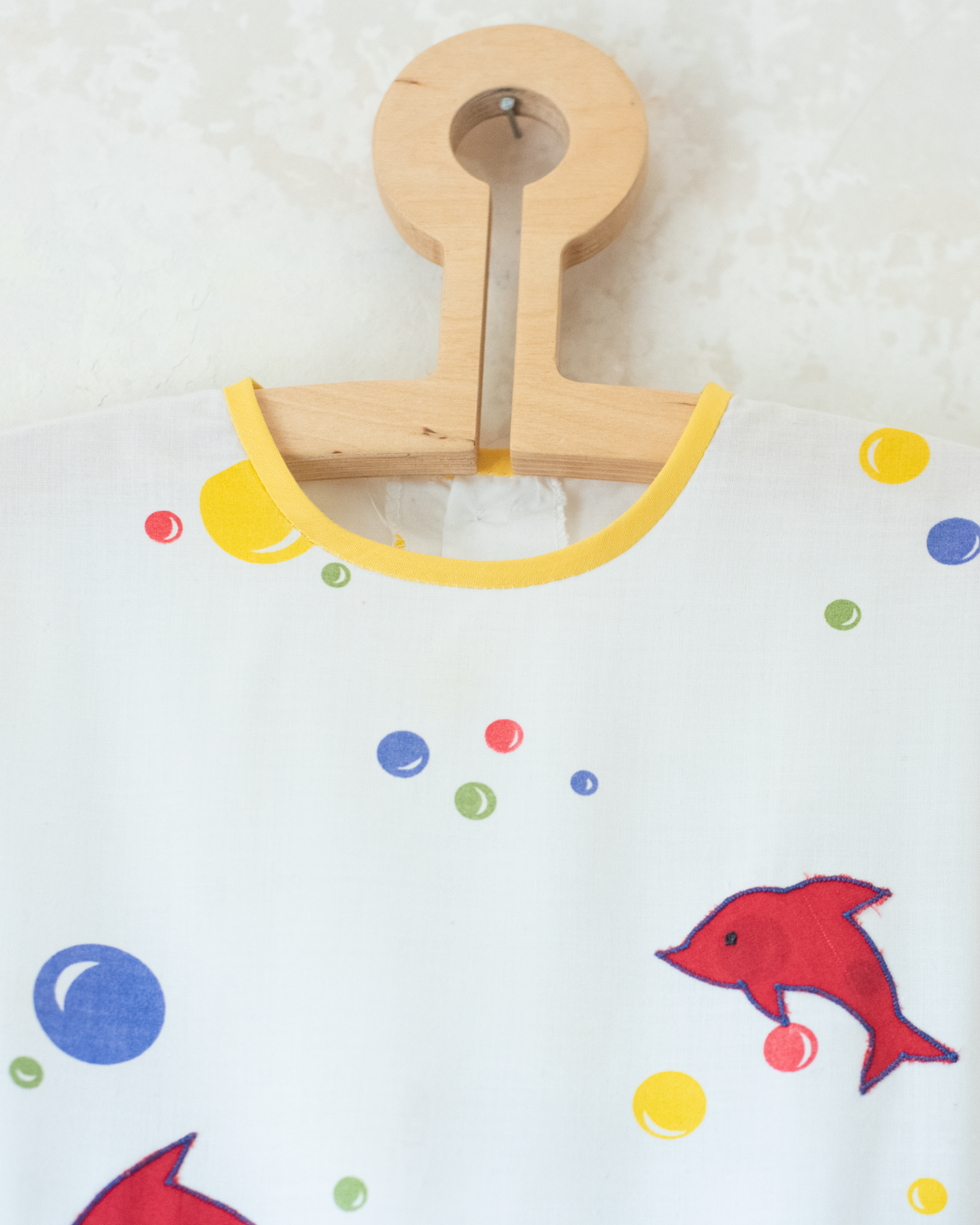 Dolphins and Bubbles Dress | Italian Dead Stock | 6-7 Years