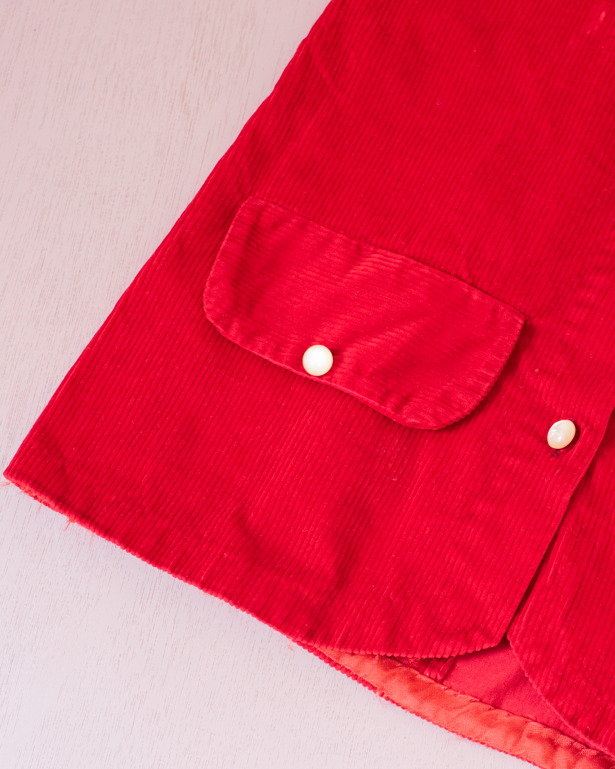 Red corduroy cardigan | 7-9 years