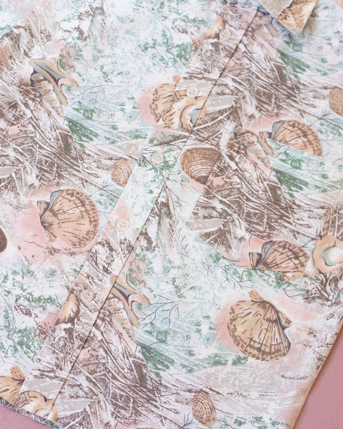 Shell-patterned button-down shirt | 5-6 years